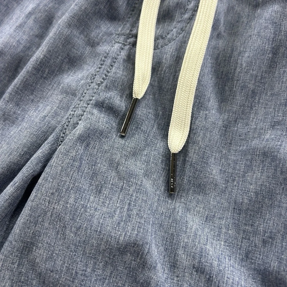 Fair Harbor Mens Large Blue Lined Swim Trunks Surfing Beach Stretch Pockets